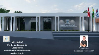 Prédio da Câmara de Vereadores receberá obra de reforma e modernização